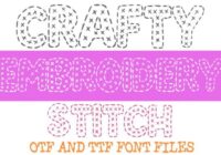 Crafty Embroidery Stitch Font - Featured Image