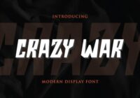 Crazy War Font - Featured Image