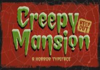 Creepy Mansion Font - Featured Image