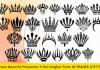 Crown Beautiful Polynesian Tribal Font - Featured Image