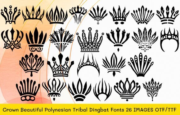 Crown Beautiful Polynesian Tribal Font - Featured Image