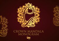 Crown Mandala Monogram Font - Featured Image