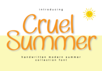 Cruel Summer Font - Featured Image