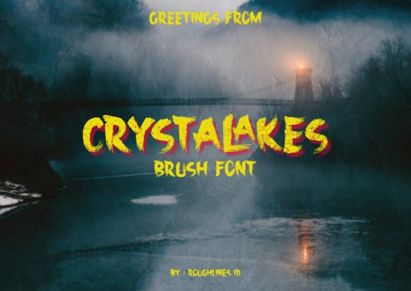 Crystalakes Brush Font - Featured Image