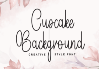 Cupcake Background Font - Featured Image