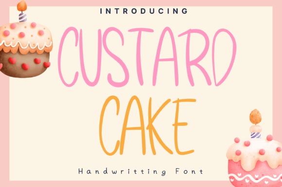 Custard Cake Font - Featured Image