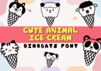 Cute Animal Ice Cream Font - Featured Image