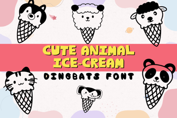 Cute Animal Ice Cream Font - Featured Image