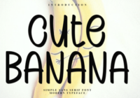 Cute Banana Font - Featured Image
