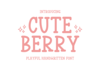 Cute Berry Font - Featured Image
