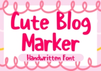 Cute Blog Marker Font - Featured Image