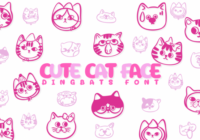 Cute Cat Face Font - Featured Image