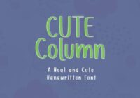 Cute Column Font Font - Featured Image