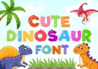 Cute Dinosaur Font - Featured Image