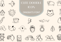 Cute Doodle Icons Font - Featured Image