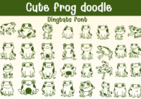 Cute Frog Doodle Font - Featured Image