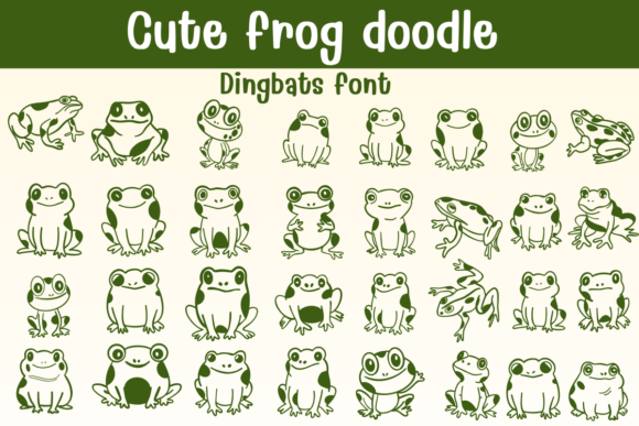 Cute Frog Doodle Font - Featured Image