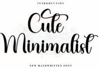 Cute Minimalist Font - Featured Image