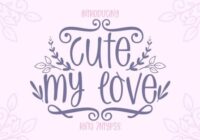 Cute My Love Font - Featured Image