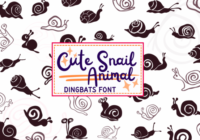 Cute Snail Animal Font - Featured Image