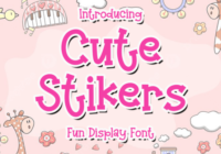 Cute Stikers Font - Featured Image