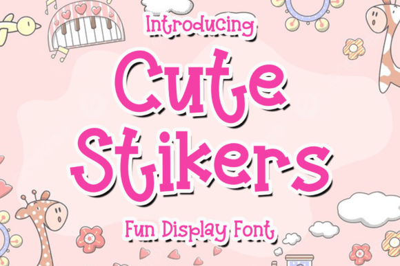 Cute Stikers Font - Featured Image