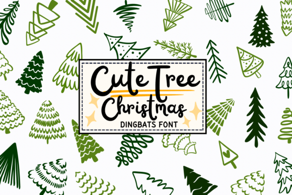 Cute Tree Christmas Font - Featured Image