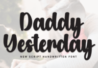 Daddy Yesterday Font - Featured Image