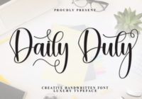 Daily Duty Font - Featured Image