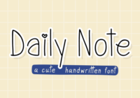 Daily Note Font - Featured Image