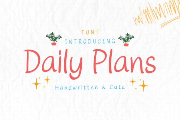 Daily Plans Font - Featured Image