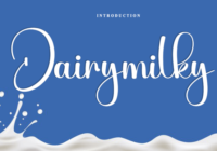 Dairymilky Font - Featured Image