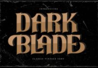 Dark Blade Font - Featured Image