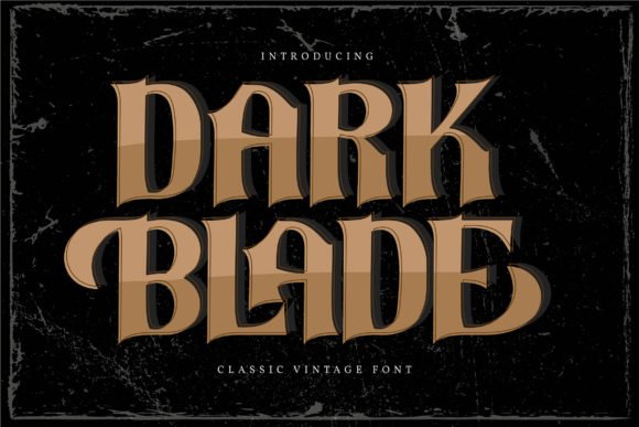 Dark Blade Font - Featured Image