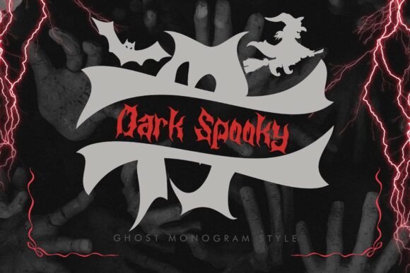Dark Spooky Monogram Font - Featured Image
