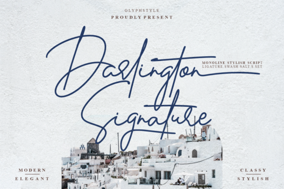 Darlington Signature Font - Featured Image