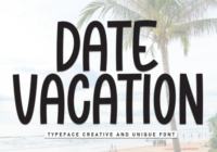 Date Vacation Font - Featured Image