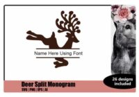 Deer Split Monogram Font - Featured Image