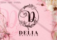 Delia Monogram Font - Featured Image
