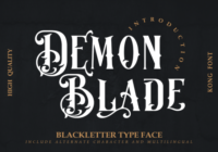 Demon Blade Font - Featured Image