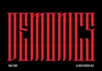Demonics Font - Featured Image