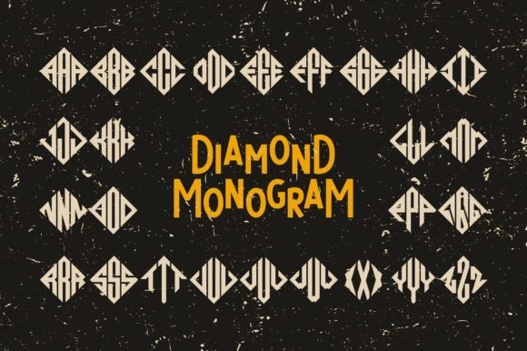 Diamond Monogram Font - Featured Image