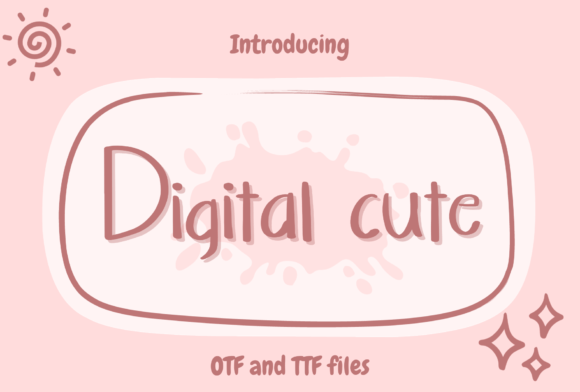 Digital Cute Font - Featured Image