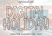 Digital Holiday Font - Featured Image