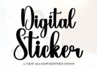 Digital Sticker Font - Featured Image