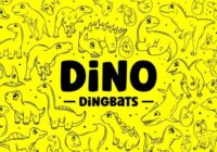 Dino Dingbats Font - Featured Image