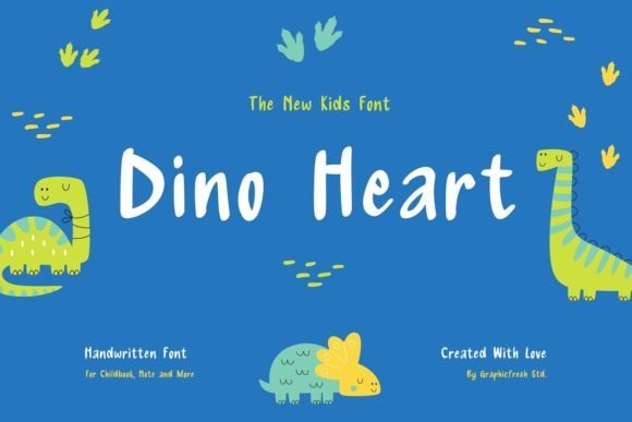 Dino Heart Font - Featured Image