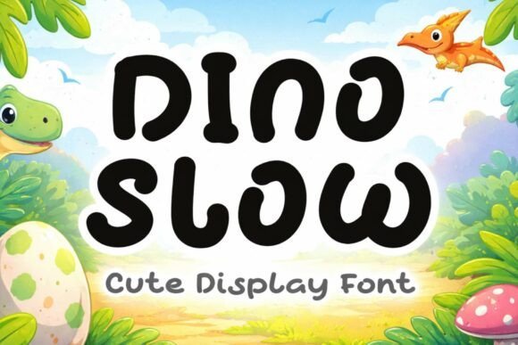 Dino Slow Font - Featured Image
