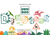 Dinosaur Cute Font - Featured Image
