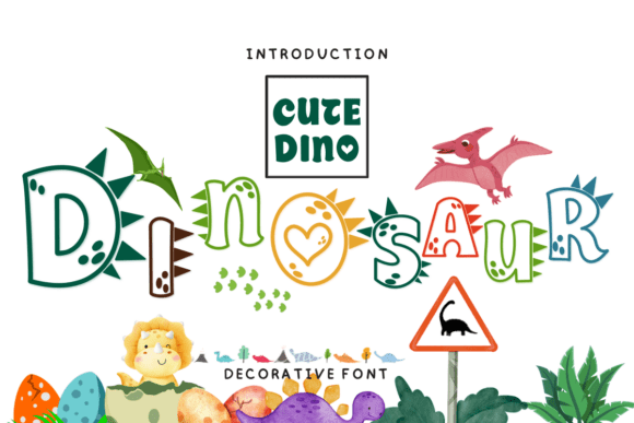 Dinosaur Cute Font - Featured Image